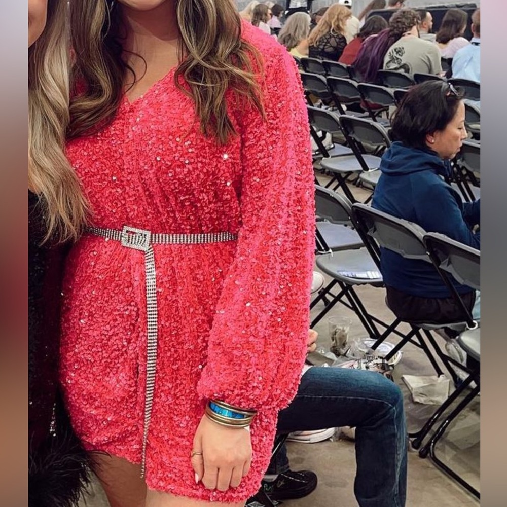 Pink Sequin Dress